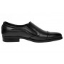 Pantofi barbati negri eleganti din piele naturala fara siret GKR232NBOX